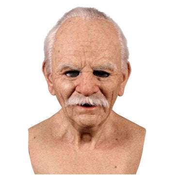 Christmas Cosplay Face Wig Old Man Mask Horror Headgear (SIZE: 36)
