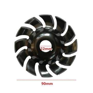 Drillpro Manganese Steel 90mm 12 Teeth Wood Carving Disc 22mm Bore Grinder Shaping Disc for 125 Angl