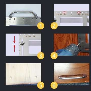 Drill Bits Doweling Drilling Punch Locator Woodworking Drill Guide Tool for NEW Stainless Steel Door
