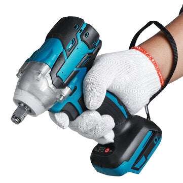 Cordless Brushless Impact Wrench 520N.m Torque 1/2`` Socket Electric Wrench Tool for Makita 18V Batt