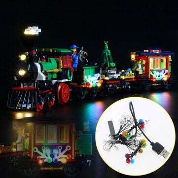 DIY LED Lighting Kit ONLY For LEGO 10254 Christmas Winter Holiday Train Bricks Toy