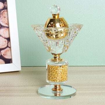 Crystal Incense Burner Arabian Style Eid Plating Metal Incense Burner Traditional Mabkhara Fort Home