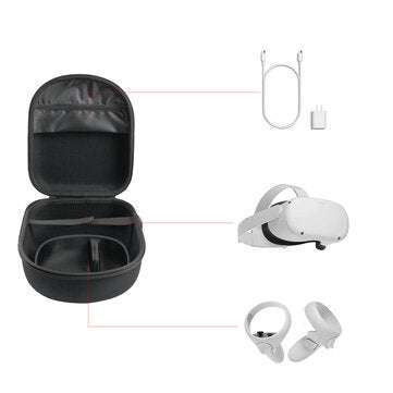 EVA Storage Bag for Oculus Quest 2 VR Glasses Protect Scratch-resistant Compact Easy Carry Bag for V