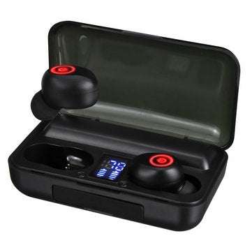 F9-3 TWS bluetooth Bilateral Stereo Noise Reduction IPX5 Waterproof Earphone Headphones with Chargin