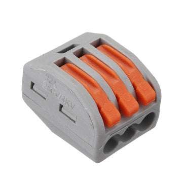 Excellway 60Pcs 2/3/5 Holes Spring Conductor Terminal Block Electric Cable Wire Connector