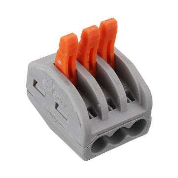 Excellway 60Pcs 2/3/5 Holes Spring Conductor Terminal Block Electric Cable Wire Connector