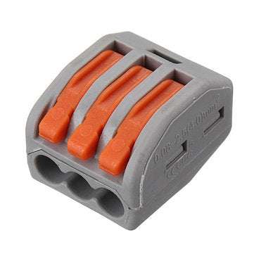Excellway 60Pcs 2/3/5 Holes Spring Conductor Terminal Block Electric Cable Wire Connector