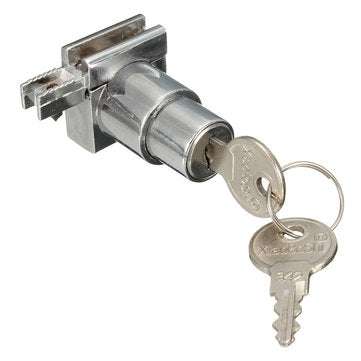 Chrome Zinc Alloy Display Case Showcase Hinged Glass Cabinet Door Lock with 2 Keys