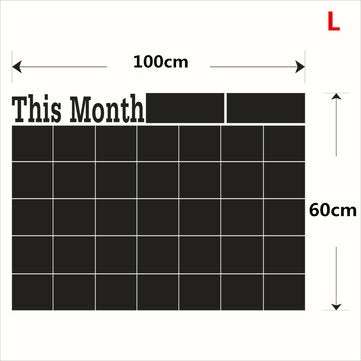 Blackboard Wall Stickers This Month Schedule Timetable DIY Calendar Wall Decal Home Decor (SIZE.: L)