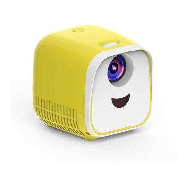 Cartoon Mini Projector 1080P HD Children`s TV Projector Portable ... (COLOR.: YELLOW | PLUG: USPLUG)