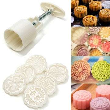 Creative 6 Styles Moon Cake Pastries Sugarcraft Baking Mold Fondant Cutter Decoration Tool