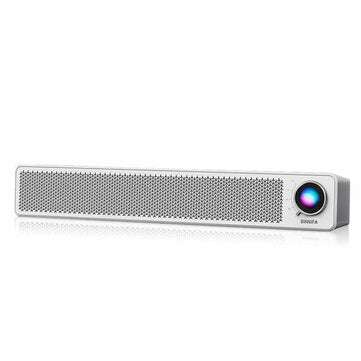 BINNIFA Play1D bluetooth 5.0 Speaker Desktop Sound Bar Hard Solution DSP Double H... (COLOR: SILVER)