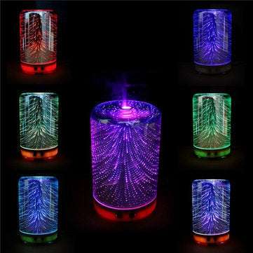 Color Changing 3D Lighting Essential Oil Aroma Diffuser Ultrasonic Mist Humidif... (ADAPTOR: USPLUG)