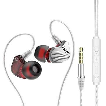 Bakeey S2000 6D Surround Bass Wire Headphones IPX5 Waterproof Sweatproof Sport He... (COLOR: SILVER)