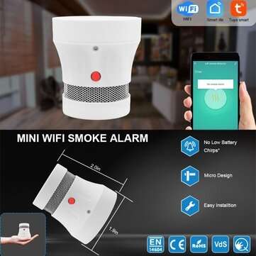 Bakeey Tuya Smoke Alarm ZigBee Household Low Power Fire Detector 3C Fire Smoke Alarm