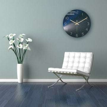 CC024 Creative Starry Pattern Wall Clock Mute Wall Clock Quartz Wall Clock For Home Office Decoratio