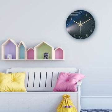 CC024 Creative Starry Pattern Wall Clock Mute Wall Clock Quartz Wall Clock For Home Office Decoratio