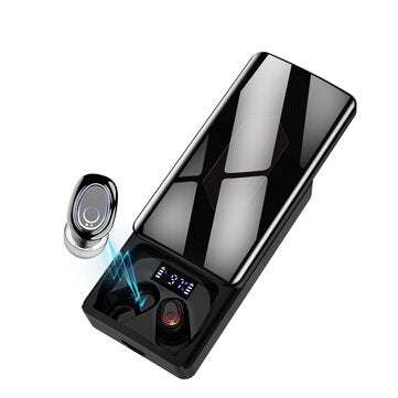 Bakeey Y8 TWS Earphone True Wireless bluetooth 5.0 Earbuds LED Display Touch Contr... (COLOR: BLACK)