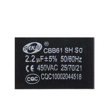 CBB61 3Pcs 2.2UF Starting Capacitance 450V AC Fan Capacitor CBB Motor Run Capacitor