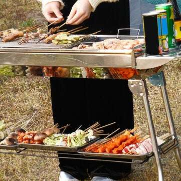 BBQ Grill Pan Steel Plate Non Stick Griddle Plate Cooking Frying Skillet