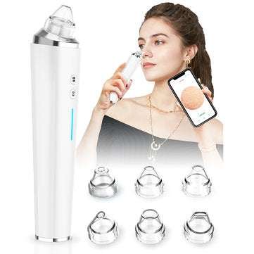 Bakeey H100 5MP 20x Amplification APP Visible Smart WIFI Blackhead Remover Pulse ... (COLOR.: WHITE)
