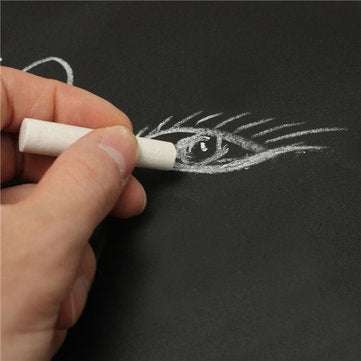 8pcs Black A4 Paper Chalkboard Wall Sticker Removable Blackboard With One Chalk Home Decal