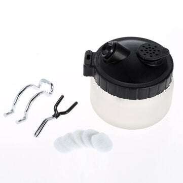 AGILE 0.2/ 0.3/0.5mm Airbrush Cleaning Pot Glass Air Brush Holder Clean Paint Jar Bottle Sprayer Was