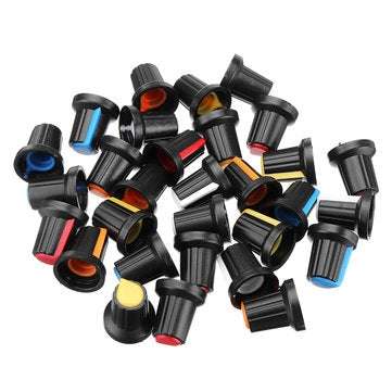 90pcs WH148 Potentiometer Knob 15X17mm 6mm Shaft Hole AG2 Yellow Orange Blue White Red Power Amplifi