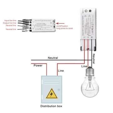 AC100-240V Smart WiFi Dimmer Light Switch Home Automation and Voice Control Works with Amazon Alexa