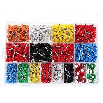 Aemedy 2120pcs Insulated Cord Pin End Terminals Tin-Plated Copper Crimp Connector Ferrules Kit Set