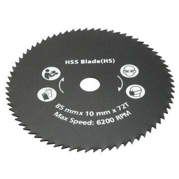 85mm 72 Teeth HSS Circular Saw Blade Rotary Cutting Disc Wheel For Rotary Tool