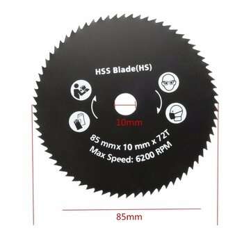 85mm 72 Teeth HSS Circular Saw Blade Rotary Cutting Disc Wheel For Rotary Tool