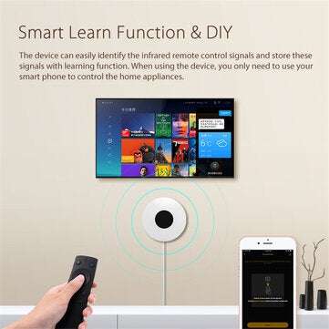 Bakeey WiFi IR Remotc Control Sensor Smart Wireless 2.4G One-key Connect Voice APP Remote Control Su
