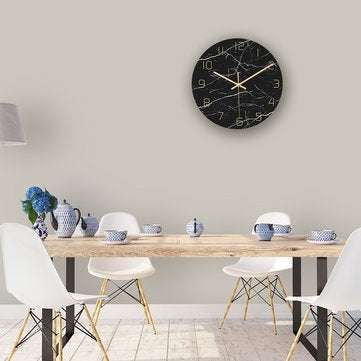 CC010 Creative Marble Pattern Wall Clock Mute Wall Clock Quartz Wall Clock For Home Office Decoratio