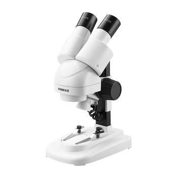 AOMEKIE 20X Binocular Stereo Microscope Top LED HD Image PCB Solder Phone Repair Specimen Mineral Wa