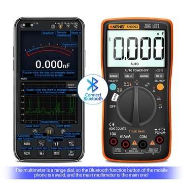 ANENG AN9002 Digital bluetooth True RMS Multimeter 6000 Counts Professional Auto Multimetro AC/DC Cu