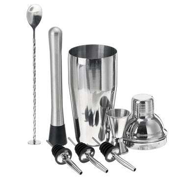 Cocktail Maker Set Shaker Mixer Stainless Steel Bartender Kit Bar Drink Making Tool (TYPE: 7PCS)
