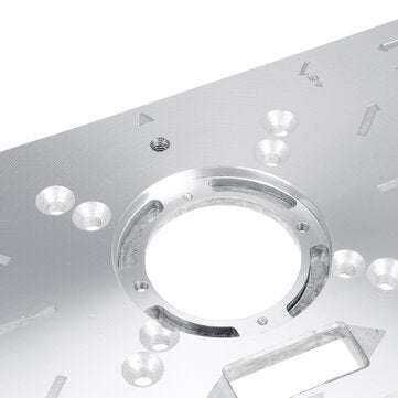 Aluminium Alloy Router Table Insert Plate with 4 Rings Screws for Woodworking Benches