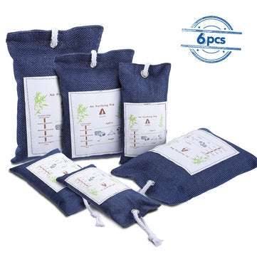 Audew 6 Pack Bamboo Activated Charcoal Air Purifying Bag