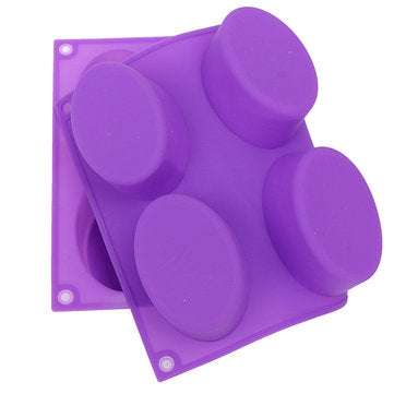 8-Cavity Oval Soap Mold Silicone Chocolate Mould Tray Homemade Muffin Making Tool Baking Mould