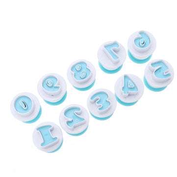 Cake Fondant Stamp Embossing Mould 10 Numbers Baking DIY Kitchen Tool