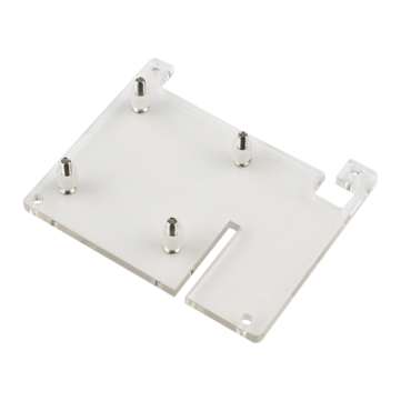 Caturda Tranparent Protective Case Support Adding Official Camera Base for Raspberry Pi