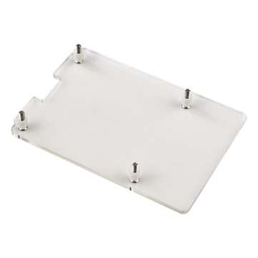 Caturda Tranparent Protective Case Support Adding Official Camera Base for Raspberry Pi