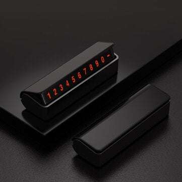 Cafele Car Temporary Parking Phone Number Card Plate Telephone Automobile Accesso... (COLOR3: BLACK)