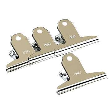 Deli 9533 4 Pcs/lot 76mm Large Yamagata Bill Tickets Clamp Board Clips Financial Binder Clips Metal