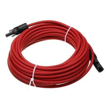 Black/Red 10M 12AWG Solar Panel Extension Cable Wire With MC4 Connector  (COLOR.: RED)