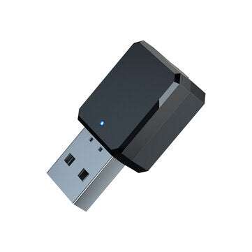 Bakeey K318 bluetooth 5.0 Transmitter Receiver Mini 3.5mm AUX Stereo Wireless blu... (COLOR1: BLACK)
