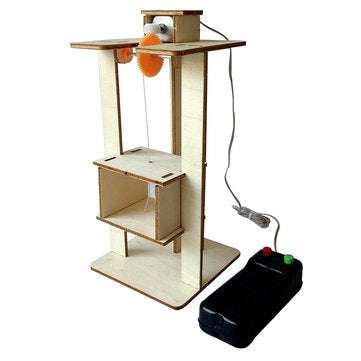 DIY Electric Electric Lift Elevator Wooden Science Experiment Puzzles Kits Physics Learning Early Ed