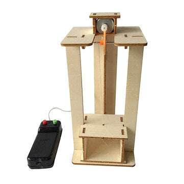 DIY Electric Electric Lift Elevator Wooden Science Experiment Puzzles Kits Physics Learning Early Ed
