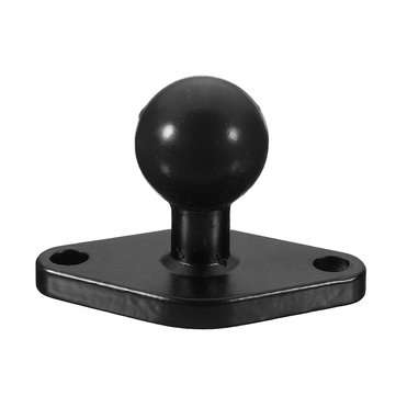 Black Motorcycle GPS Holder Mounting Aluminum 1inch Ball with Diamond Shape Plate